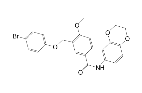 3-[(4-bromophenoxy)methyl]-N-(2,3-dihydro-1,4-benzodioxin-6-yl)-4-methoxybenzamide
