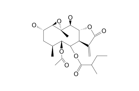 GERMACRA-12,8-A-OLIDE,5-B-ACETOXY-2-A,9-B-DIHYDROXY-1-B,10-A-EPOXY-6-A-(2'-METHYLBUTYRYLOXY)
