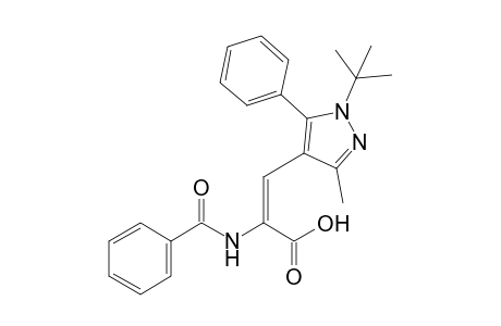 (E)-2-benzamido-3-(1-tert-butyl-3-methyl-5-phenyl-4-pyrazolyl)-2-propenoic acid