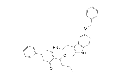 2-Butanoyl-3-[2-(2-methyl-5-phenylmethoxy-1H-indol-3-yl)ethylamino]-5-phenyl-cyclohex-2-en-1-one