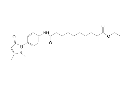 9-{[p-(2,3-dimethyl-5-oxo-3-pyrazolin-1-yl)phenyl]carbamoyl}nonanoic acid, ethyl ester