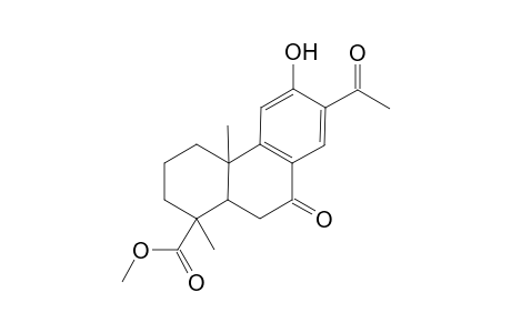 <photo-oxidation product of methyl 7 - oxo - dehydroabietate>> methyl 13 - acetyl - 12 - hydroxy - 7 - oxo - podocarpa - 8,11,13 - trien - 15 - oate