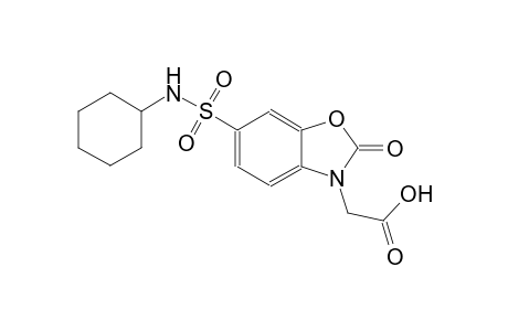 3-benzoxazoleacetic acid, 6-[(cyclohexylamino)sulfonyl]-2,3-dihydro-2-oxo-
