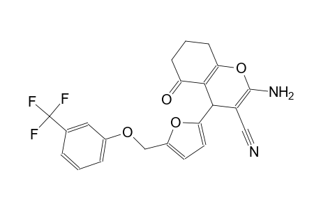 2-amino-5-oxo-4-(5-{[3-(trifluoromethyl)phenoxy]methyl}-2-furyl)-5,6,7,8-tetrahydro-4H-chromene-3-carbonitrile