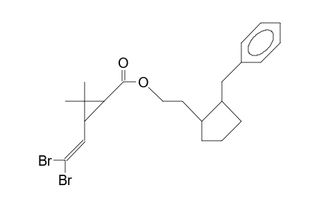 cis-2-(2,2-Dibromo-vinyl)-3,3-dimethyl-cyclopropanoic acid, (2-benzyl-cyclopentyl)-ethyl ester