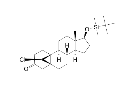 17-BETA-(TERT.-BUTYLDIMETHYLSILYLOXY)-19(R)-CHLORO-5-BETA,19-CYClOANDROSTAN-3-ONE