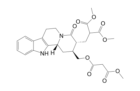17-Norcorynan-18,18-dicarboxylic acid, 16-(3-methoxy-1,3-dioxopropoxy)-21-oxo-, dimethyl ester, (3.beta.)-(.+-.)-