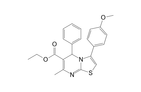 Ethyl 3-(4-methoxyphenyl)-7-methyl-5-phenyl-5H-thiazolo[3,2-a]pyrimidine-6-carboxylate