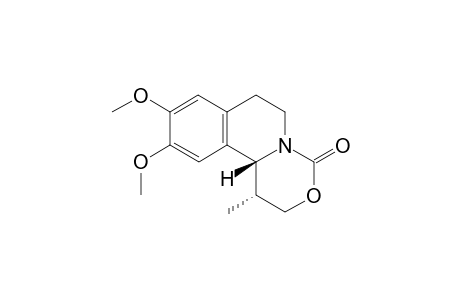 (1R*,11bR*)-9,10-Dimethoxy-1-methyl-1,6,7,11b-tetrahydro-2H,4H-[1,3]oxazino-[4,3-a]isoquinolin-4-one