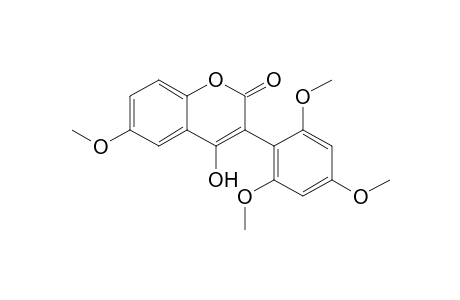 4-Hydroxy-6-methoxy-3-(2,4,6-trimethoxyphenyl)-1-benzopyran-2-one