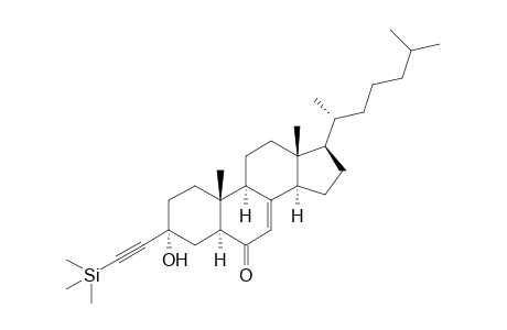 3.beta.-[(Trimethylsilyl)ethynyl]-3.alpha.-hydroxy-5.alpha.-cholest-7-en-6-one