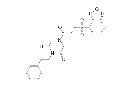 2,6-piperazinedione, 4-[3-(2,1,3-benzoxadiazol-4-ylsulfonyl)-1-oxopropyl]-1-(2-phenylethyl)-