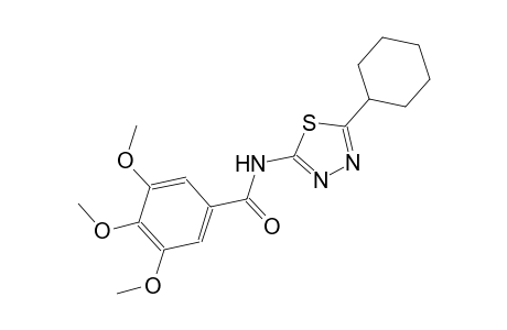 N-(5-cyclohexyl-1,3,4-thiadiazol-2-yl)-3,4,5-trimethoxybenzamide