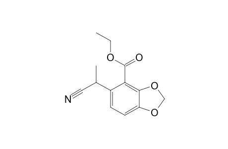 1,3-Benzodioxole-4-carboxylic acid, 5-(1-cyanoethyl)-, ethyl ester, (.+-.)-