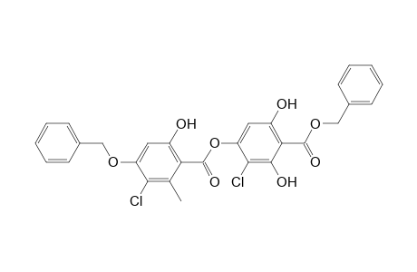 Benzoic acid, 3-chloro-4-[[3-chloro-6-hydroxy-2-methyl-4-(phenylmethoxy)benzoyl]oxy]-2,6-dihydroxy-, phenylmethyl ester