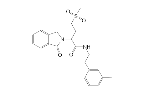 1H-isoindole-2-acetamide, 2,3-dihydro-N-[2-(3-methylphenyl)ethyl]-alpha-[2-(methylsulfonyl)ethyl]-1-oxo-, (alpha~2~S)-