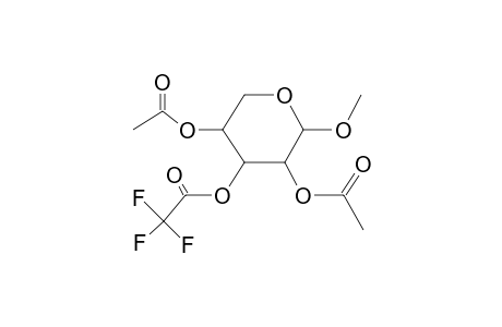 Methyl 2,4-di-O-acetyl-3-O-(trifluoroacetyl)pentopyranoside