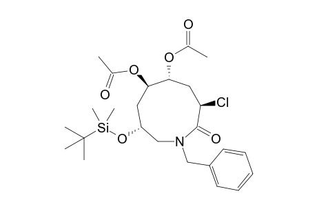 (3R,5R,6R,8R)-1-Benzyl-5,6-diacetoxy-8-(tert-butyldimethylsilyloxy)-3-chloroazonan-2-one