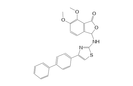 3-[(4-[1,1'-biphenyl]-4-yl-1,3-thiazol-2-yl)amino]-6,7-dimethoxy-2-benzofuran-1(3H)-one