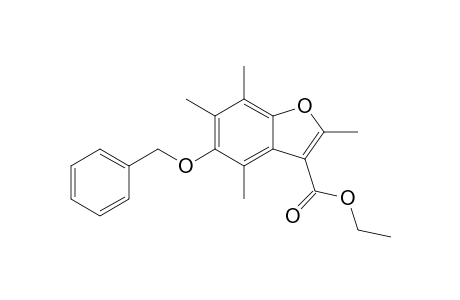 2,4,6,7-tetramethyl-5-phenylmethoxy-3-benzofurancarboxylic acid ethyl ester