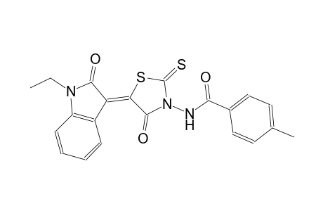 benzamide, N-[(5Z)-5-(1-ethyl-1,2-dihydro-2-oxo-3H-indol-3-ylidene)-4-oxo-2-thioxothiazolidinyl]-4-methyl-