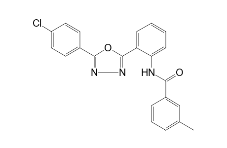 2'-[5-(p-CHLOROPHENYL)-1,3,4-OXADIAZOL-2-YL]-m-TOLUANILIDE