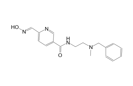 N-{2-[benzyl(methyl)amino]ethyl}-6-[(E)-(hydroxyimino)methyl]nicotinamide