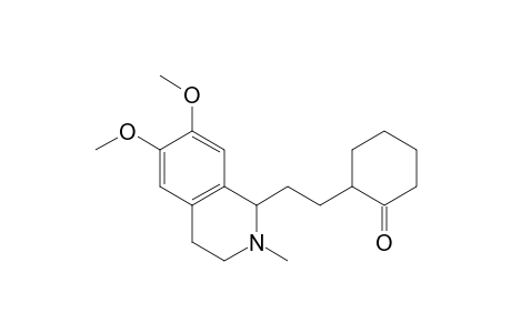Cyclohexanone, 2-[2-(1,2,3,4-tetrahydro-6,7-dimethoxy-2-methyl-1-isoquinolinyl)ethyl]-