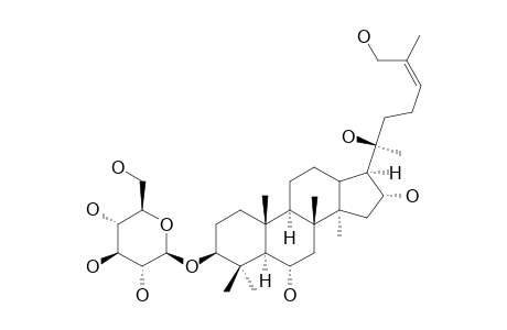 TRILOCULAROL-A-3-BETA-D-GLUCOPYRANOSIDE;3-BETA-D-GLUCOPYRANOSYLOXY-6-ALPHA,16-ALPHA,20(S),27-TETRAHYDROXYDAMMAR-24(Z)-ENE