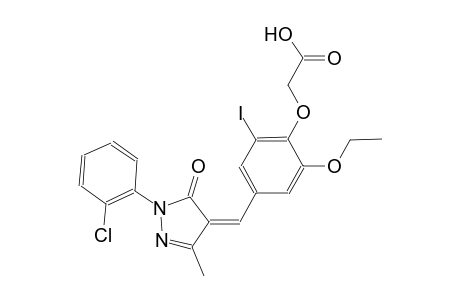 (4-{(Z)-[1-(2-chlorophenyl)-3-methyl-5-oxo-1,5-dihydro-4H-pyrazol-4-ylidene]methyl}-2-ethoxy-6-iodophenoxy)acetic acid