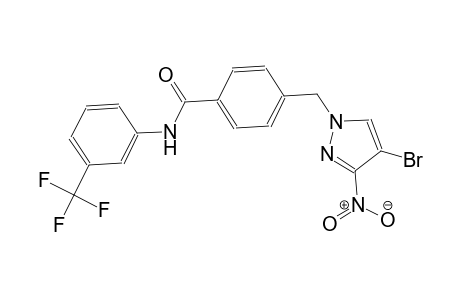 4-[(4-bromo-3-nitro-1H-pyrazol-1-yl)methyl]-N-[3-(trifluoromethyl)phenyl]benzamide