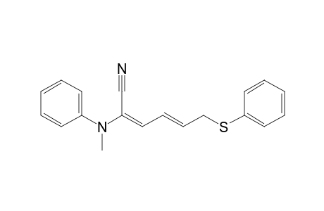 (2E,4E)-2-(N-methylanilino)-6-(phenylthio)hexa-2,4-dienenitrile