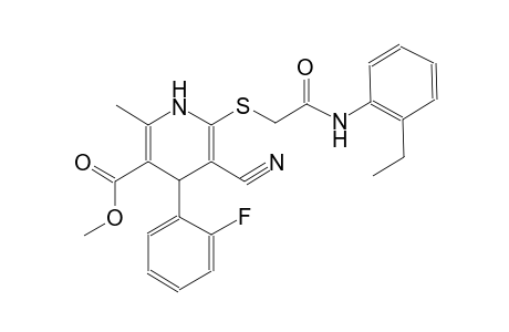 methyl 5-cyano-6-{[2-(2-ethylanilino)-2-oxoethyl]sulfanyl}-4-(2-fluorophenyl)-2-methyl-1,4-dihydro-3-pyridinecarboxylate