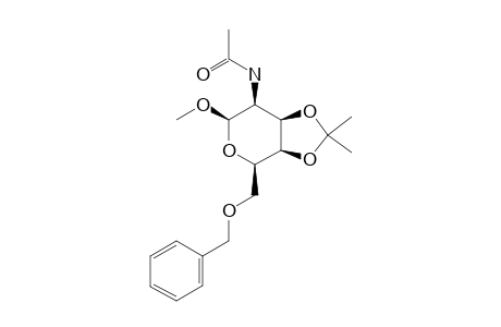 METHYL-2-ACETAMIDO-6-O-BENZYL-2-DEOXY-3,4-O-ISOPROPYLIDENE-BETA-D-TALOPYRANOSIDE