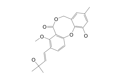 DEHYDROISOPENICILLIDE;11-HYDROXY-3-(TRANS-3-HYDROXY-3-METHYL-1-BUTENYL)-4-METHOXY-9-METHYL-5H,7H-DIBENZO-[B,G]-[1,5]-DIOXOCIN-5-ONE