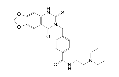 benzamide, N-[2-(diethylamino)ethyl]-4-[(5,8-dihydro-8-oxo-6-thioxo[1,3]dioxolo[4,5-g]quinazolin-7(6H)-yl)methyl]-