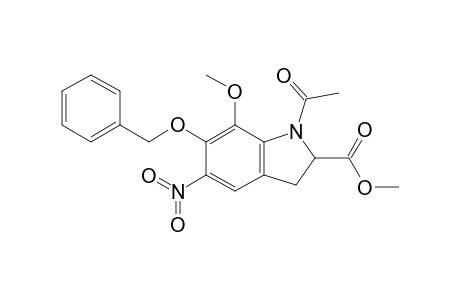 1-ACETYL-6-BENZYLOXY-2,3-DIHYDRO-7-METHOXY-5-NITRO-INDOL-2-CARBOXYLIC-ACID,METHYLESTER