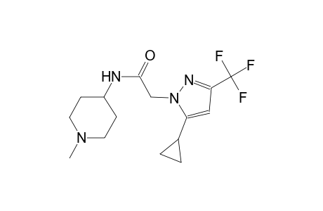 2-[5-cyclopropyl-3-(trifluoromethyl)-1H-pyrazol-1-yl]-N-(1-methyl-4-piperidinyl)acetamide