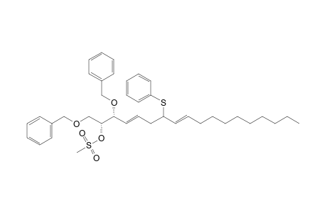 (2R,3R,4E,8E)-1,3-Di-O benzyl-2-O-methylsulfonyl-7-(phenylthio)-4,8-octadecadiene-1,2,3-triol