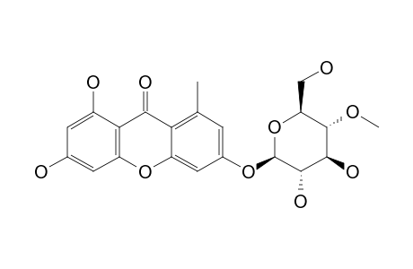 NORLICHEXANTHONE-6-O-BETA-(4-O-METHYLGLUCOPYRANOSIDE)