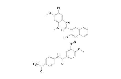 3-Amino-4-methoxy-n(4'-benzamide)benzamide -> 2-hydroxynaphthoic arylide-2,4-dimethoxy-5-chloranilide