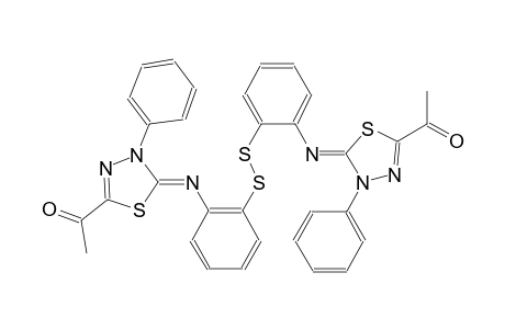 BIS-[2-(5-ACETYL-3-PHENYL-1,3,4-THIADIAZOL-2-YLIDENEAMINO)-PHENYL]-DISULFIDE