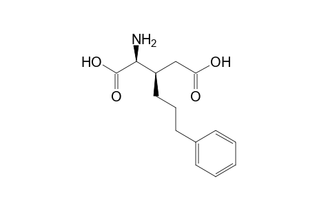 (2S)-Amino-(3R)-(3'-phenylpropyl)pentanedioic acid