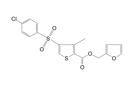 4-[(p-chlorophenyl)sulfonyl]-3-methyl-2-thiophenecarboxylic acid, furfuryl ester