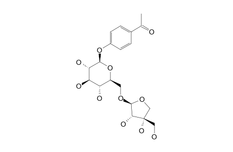 4-HYDROXYACETOPHENONE-4-O-(6'-O-BETA-D-APIOFURANOSYL)-BETA-D-GLUCOPYRANOSIDE