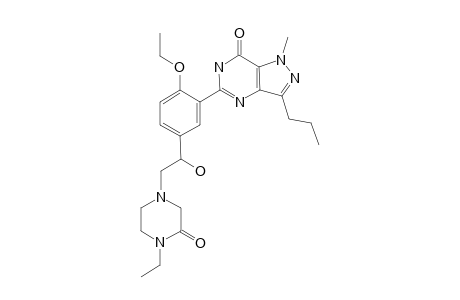 PIPERAZINONAFIL;5-{2-ETHOXY-5-[1-HYDROXY-2-(1-ETHYLPIPERAZIN-2-ON-4-YL)-ETHYL]-PHENYL}-1-METHYL-3-PROPYL-1,6-DIHYDRO