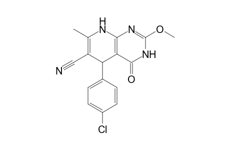 5-(4-CHLOROPHENYL)-6-CYANO-7-METHYL-2-METHOXY-5,8-DIHYDROPYRIDO-[2,3-D]-PYRIMIDIN-4(3H)-ONE