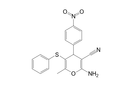 2-Amino-6-methyl-4-(4-nitrophenyl)-5-(phenylthio)-4H-pyran-3-carbonitrile