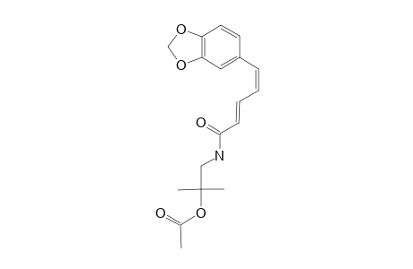 SCUTIFOLIAMIDE_B;5-(8,9-METHYLENEDIOXY)-2-TRANS-4-CIS-PENTADIENYL-N-(2'-ACETOXY-2'-METHYLPROPYL)-AMIDE