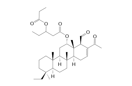 12.alpha.-(3'-Propanoyloxypentanoyloxy)-20,24-dimethyl-24-oxoscalar-16-en-25-al
